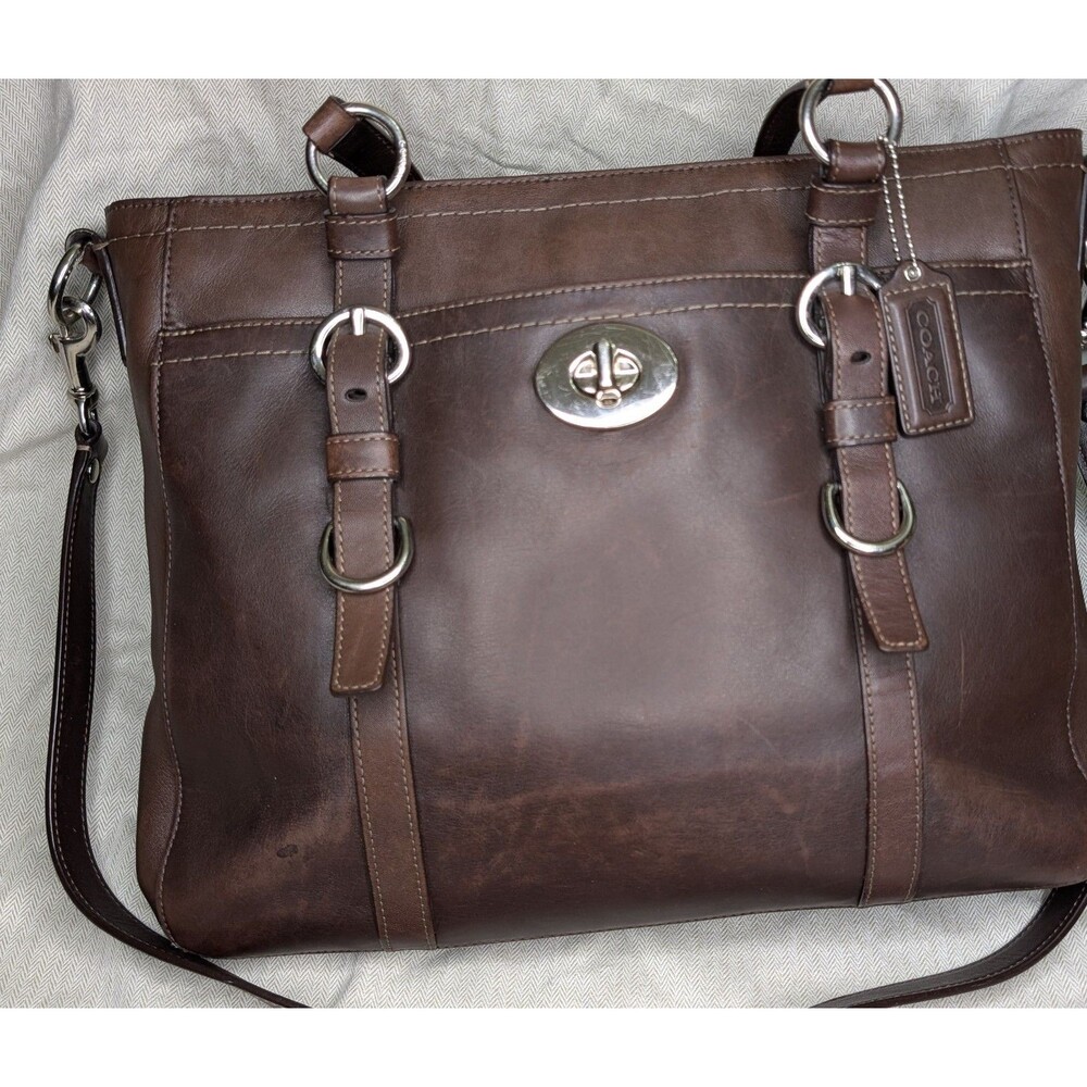 Coach Chelsea Brown Leather Crossbody Shoulder Bag Soft Leather - Picture 2 of 7